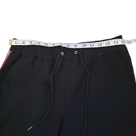 Wilfred Buffon Black Crepe Jogger Pants With Side Stripes RARE - Picture 12 of 13